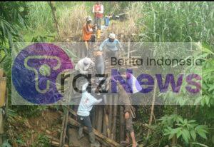 Jembatan Bambu Sepanjang 10 Meter Ambruk, Warga Giham Balak Pekon Giham Sukamaju Harapkan Adanya Perhatian.