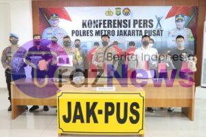 Polres Metro Jakarta Pusat Mengelar Konfrensi Pers Pengungkapan Pelaku PerkaraTindak Pindana Penganiayaan