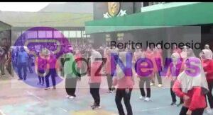 HUT Pomad Ke-76, Jaga Imunitas Tubuh Denpom I/5 Medan Laksanakan Senam Bersama