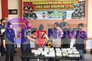 22 Kg Sabu Senilai 30 Miliyar 800 juta Rupiah diungkap Polres Jakpus