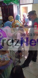 100 Anak Balita Mendapat Imunisasi Campak Rubela Dalam Kegiatan Pekan BIAN di Wilayah Koramil 02/TB Kodim 0503/JB