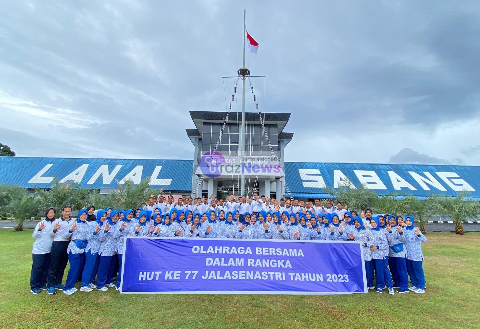 Sambut HUT Ke-77, Jalasenastri Cabang 3 Korcab I DJA I Gelar Olahraga Bersama 