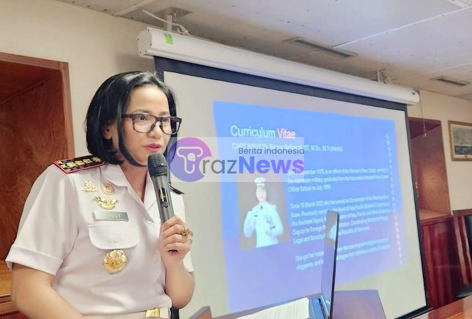 Danlanal Bandung Hadiri Head of Delegation dan Pembicara Pada Symposium Women Leadership in Security Sector di Kapal Perang Australia HMAS Anzac