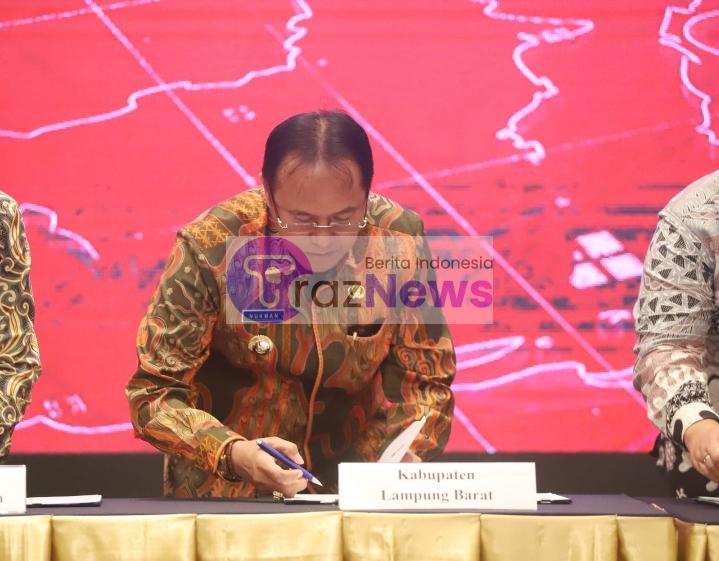 Pemkab Lambar Teken Kerja Sama Sinergi Optimalisasi Pemungutan Pajak 2023.