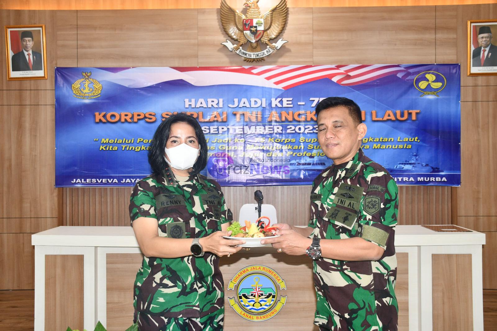 Lanal Bandung Gelar Syukuran HUT Ke-75 Korps Suplai TNI AL