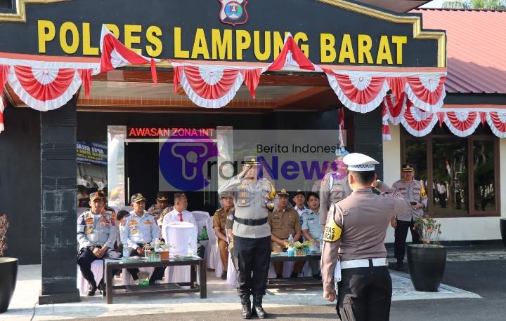 Kapolres Lampung Barat pimpin Apel gelar Pasukan Operasi Zebra Krakatau 2023