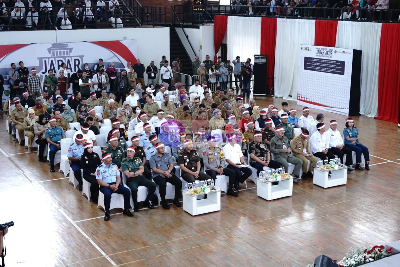 Komandan Lanal Bandung Hadiri Deklarasi Damai Relawan Capres dan Cawapres Pemilu Damai 2024