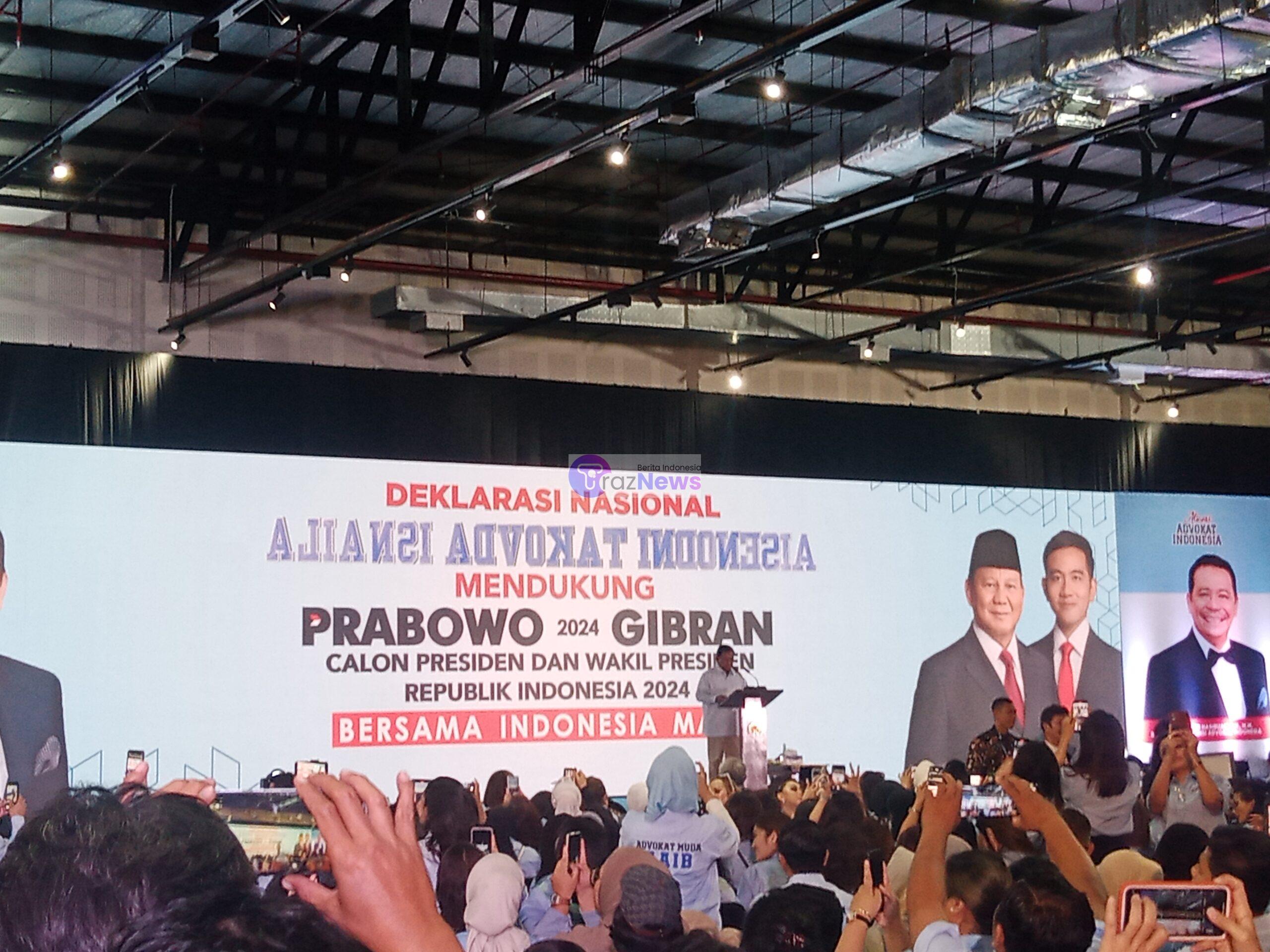 Deklarasi Aliansi Advokat Indonesia Bersatu Dukung Paslon 02 Prabowo Gibran 