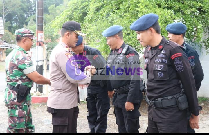 Pelepasan Anggota Brimob Bko Polres Lampung Barat Usai Pengamanan Pemilu