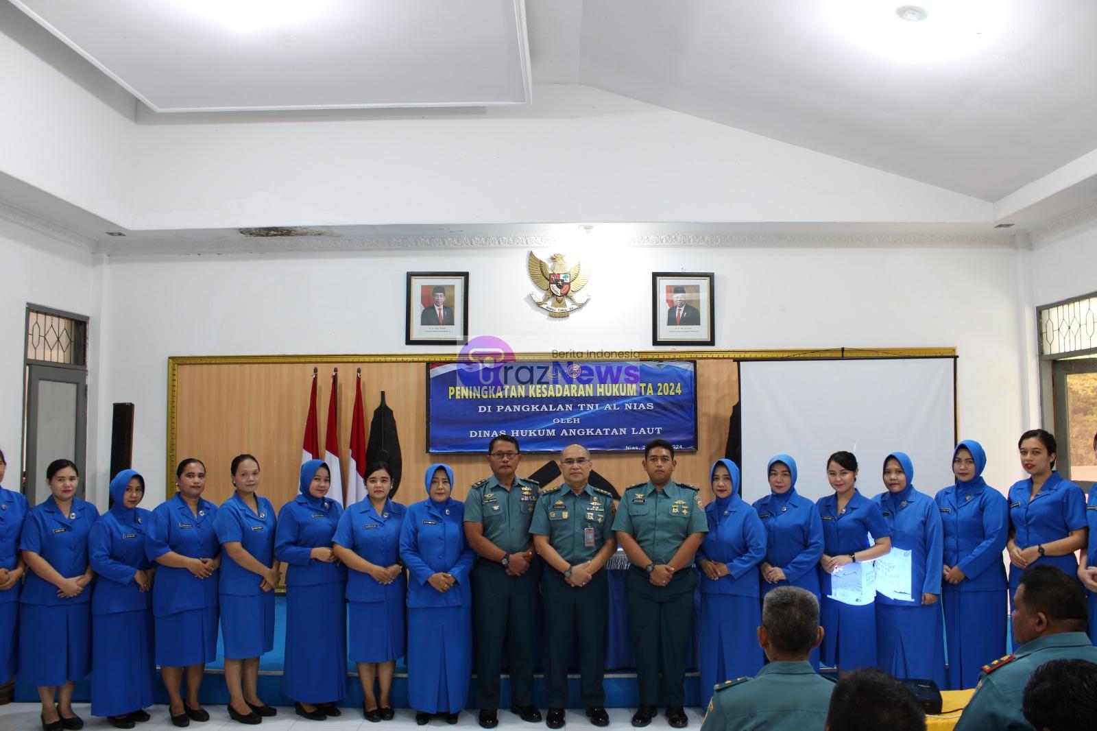 Cegah Pelanggaran Hukum, Keluarga Besar Lanal Nias Terima Penyuluhan Hukum Dari Dinas Hukum TNI Angkatan Laut 