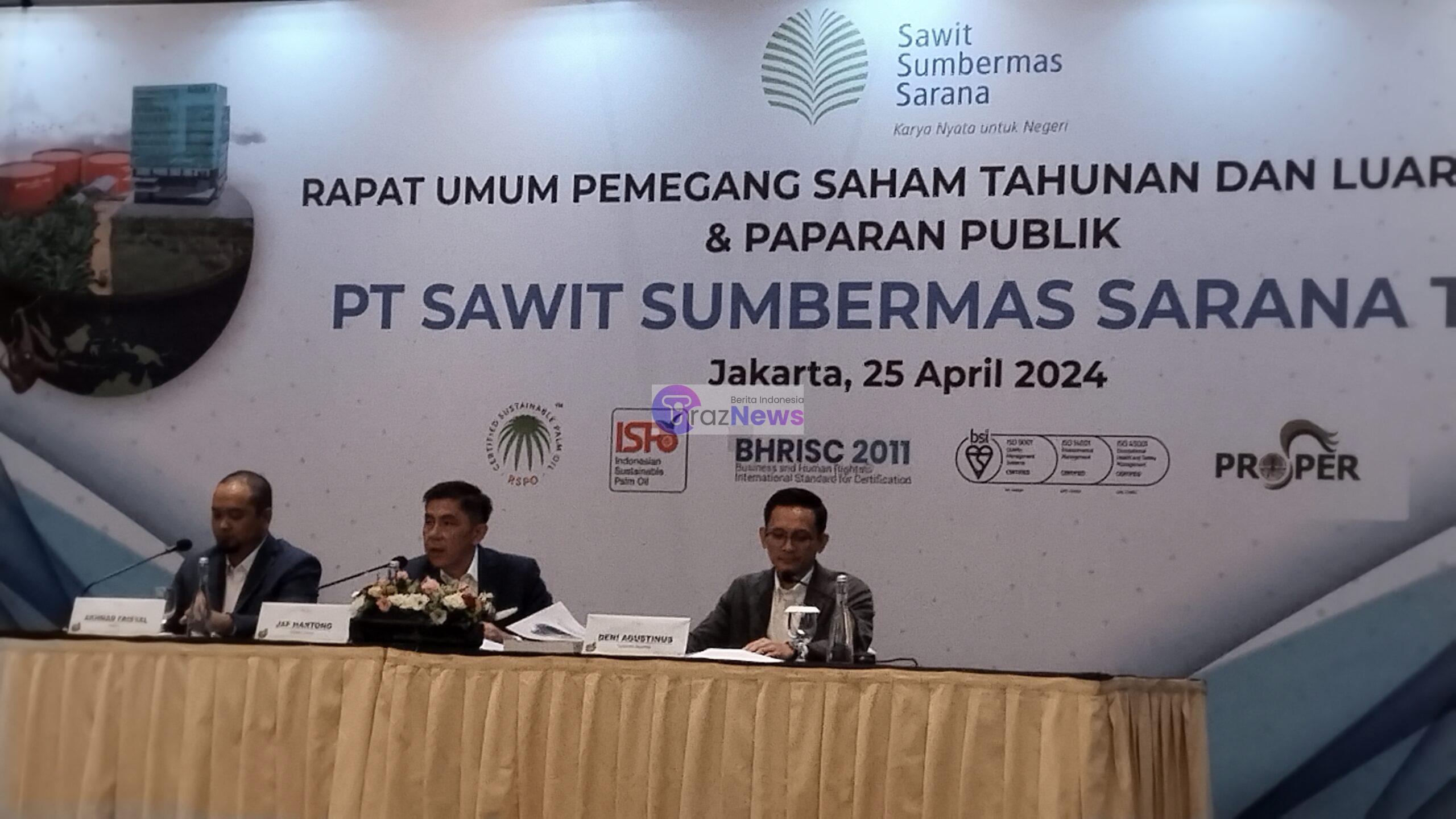 PT Sawit Sumbermas Sarana TBK, Rapat Umum Pemegang Saham Tahunan Dan Luar Biasa & Paparan Publik.