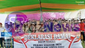 Polsek Sekincau Polres Lampung Barat Gelar Deklarasi Damai Pilkada 2024,