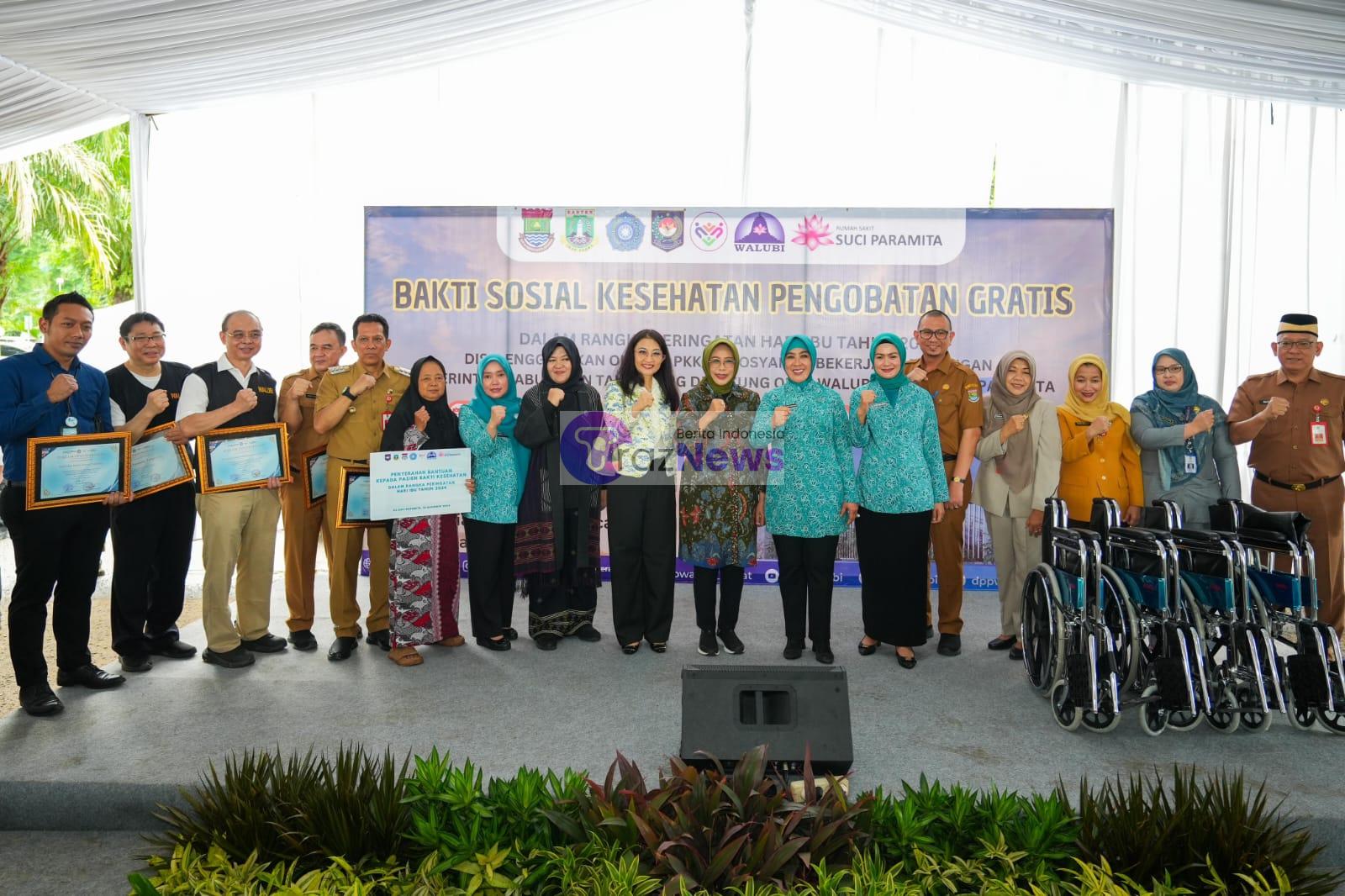 Ketum TP PKK Tinjau Bakti Sosial Kesehatan dan Pengobatan Gratis di Kabupaten Tangerang