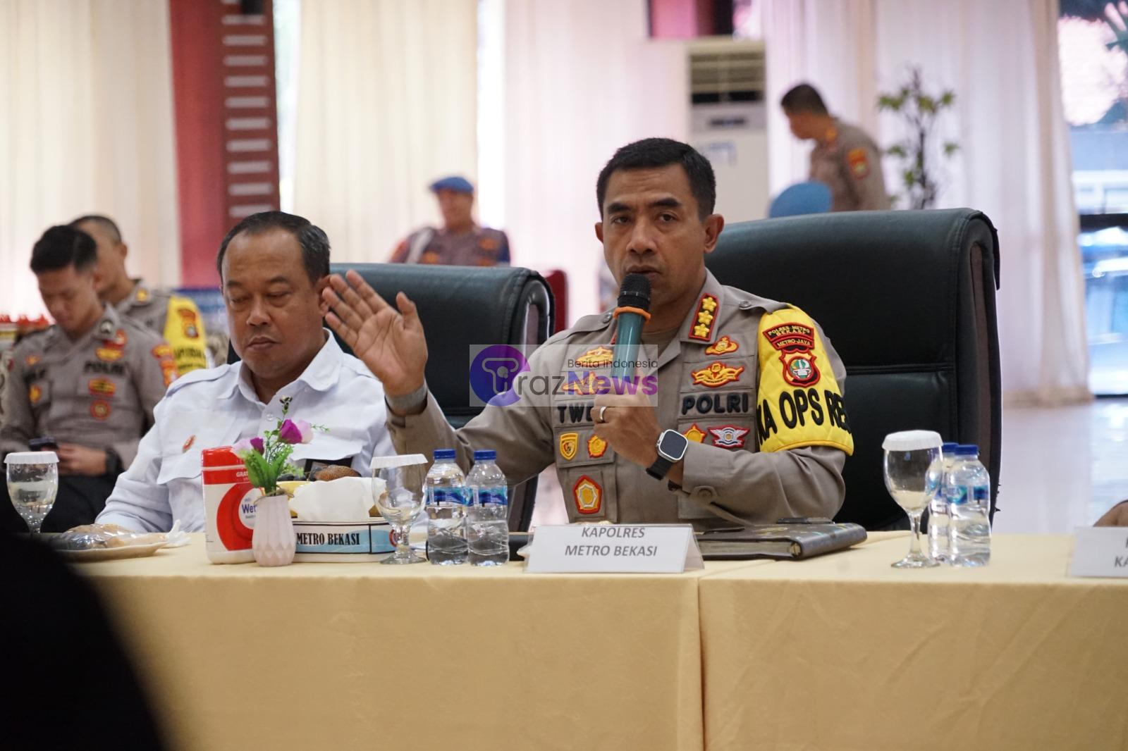 Kapolres Metro Bekasi Gelar Rakord Lintas Sektoral Operasi Lilin Jaya 2024 untuk Pengamanan Libur Panjang, Natal, dan Tahun Baru