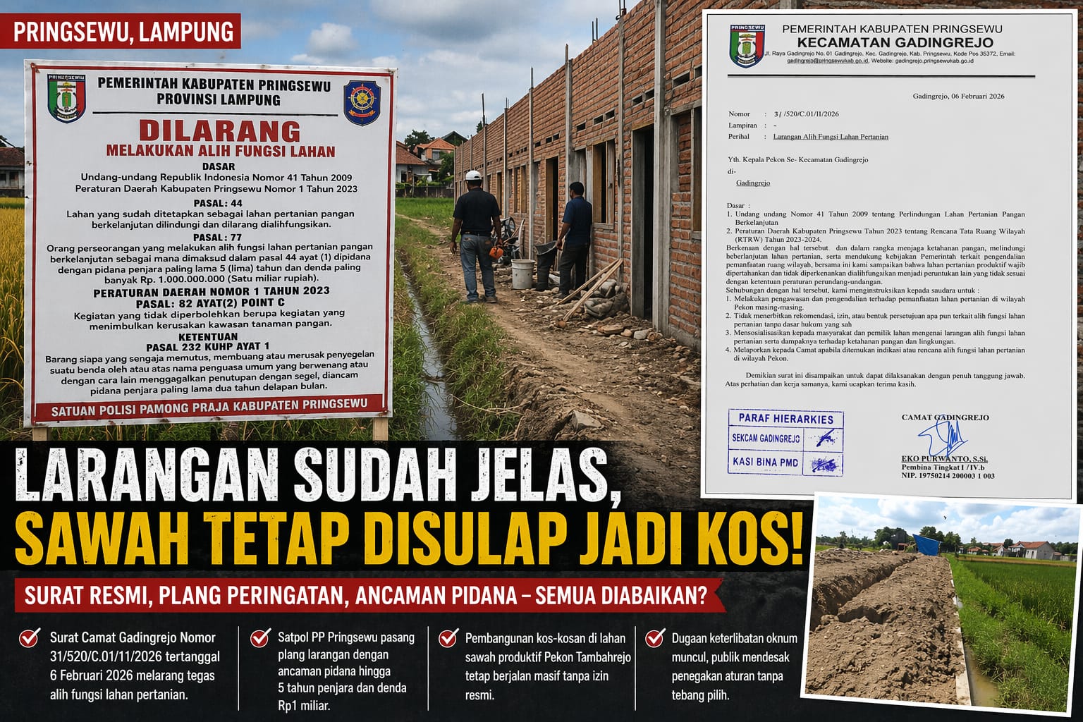 Larangan Sudah Ada, Bangunan Terus Berdiri, Satpol PP Siap Bertindak