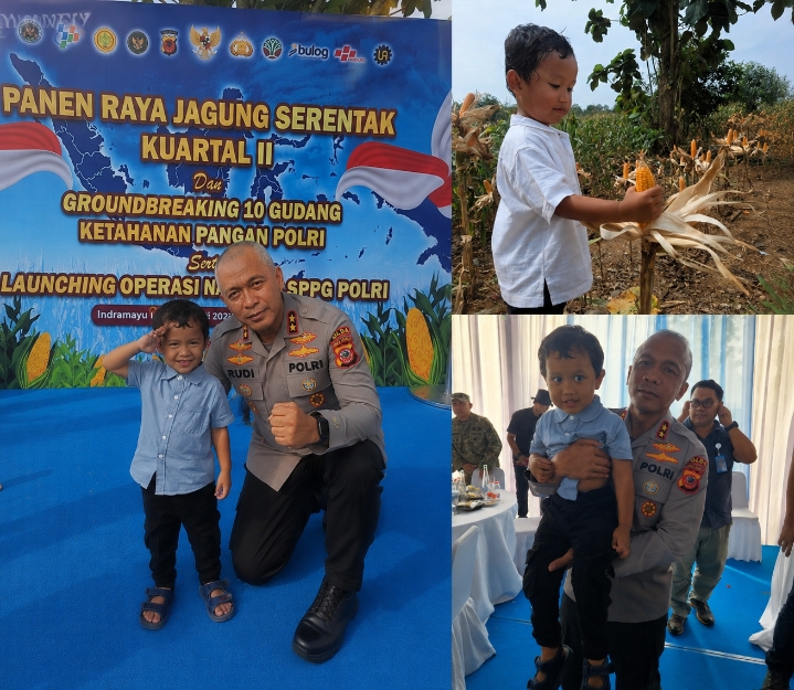 Ulil Presisi, Curi Perhatian di Panen Raya Ketahanan Pangan Polri di Indramayu.