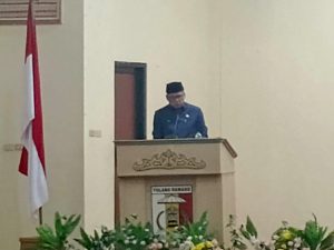 Sekda Ferli Yuledi Sampaikan Raperda Perubahan APBD 2026 dalam Rapat Paripurna DPRD Tulang Bawang.