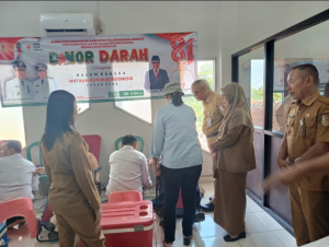 Melalui Kolaborasi Korpri RSUD Menggala dan PMI, Pemkab Tuba Gelar Donor Darah Kebangsaan.