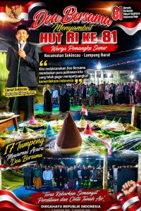17 Tumpeng, Satu Doa untuk Indonesia: Warga Pemangku Sunur Kenang Jasa Para Pahlawan