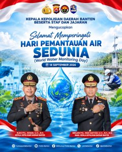 Polda Banten Peringati Hari Pemantauan Air Sedunia 2026, Ajak Masyarakat Jaga Kelestarian Sumber Air