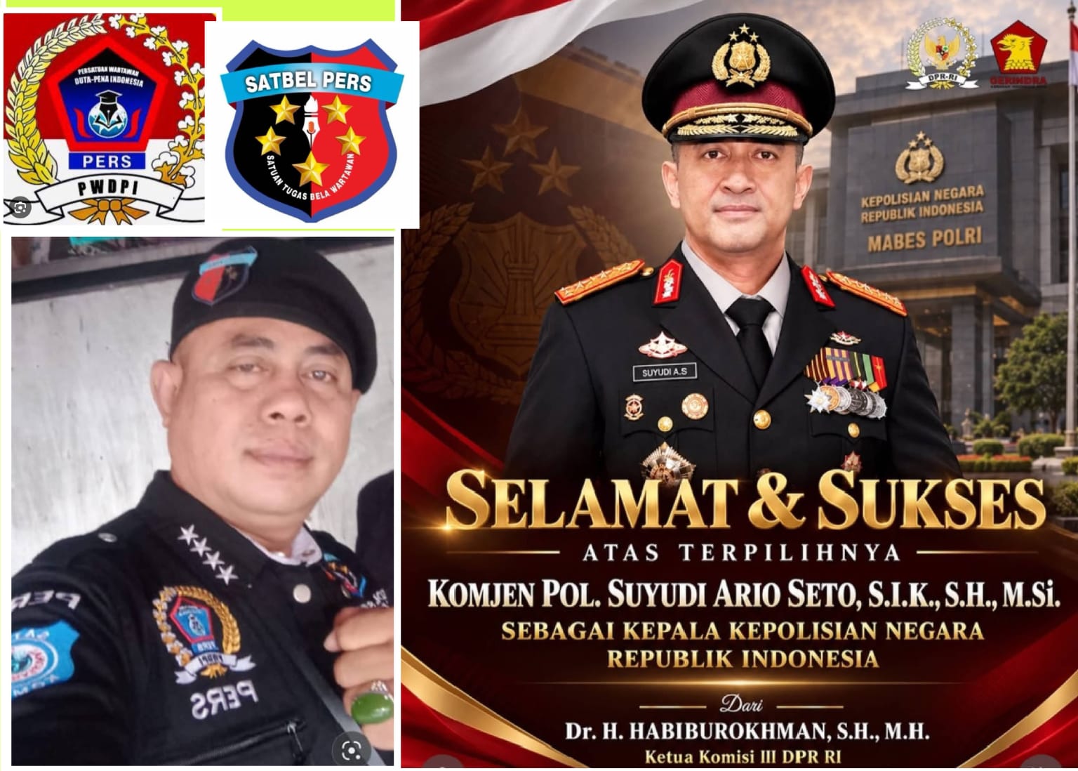 Dedi Supiandi Ucapkan Selamat kepada Komjen Suyudi Ario Seto atas Jabatan Baru sebagai Kapolri