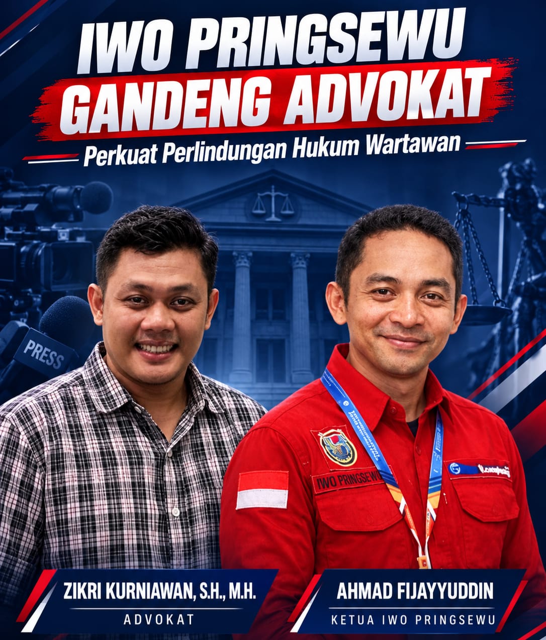 Perkuat Benteng Kemerdekaan Pers, IWO Pringsewu Gandeng Advokat untuk Wartawan