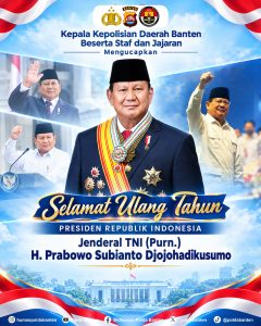 Kapolda Banten Beserta Staf dan Jajaran Ucapkan Selamat Ulang Tahun kepada Presiden RI