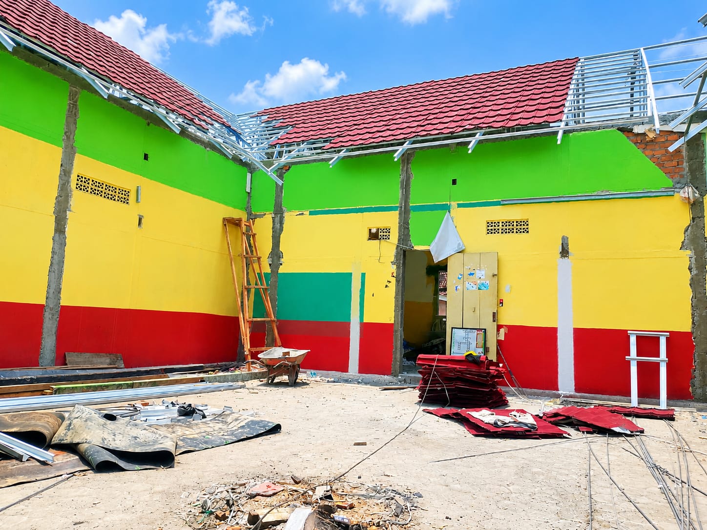 DIduga Revitalisasi SDN 01 UGI Tak Sesuai RAB dan Abaikan K3.