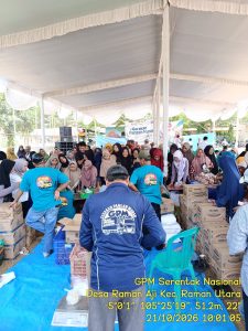 Pemkab Lamtim Gelar Pangan Murah di Raman Aji, 2 Ton Beras Ludes Diserbu Warga