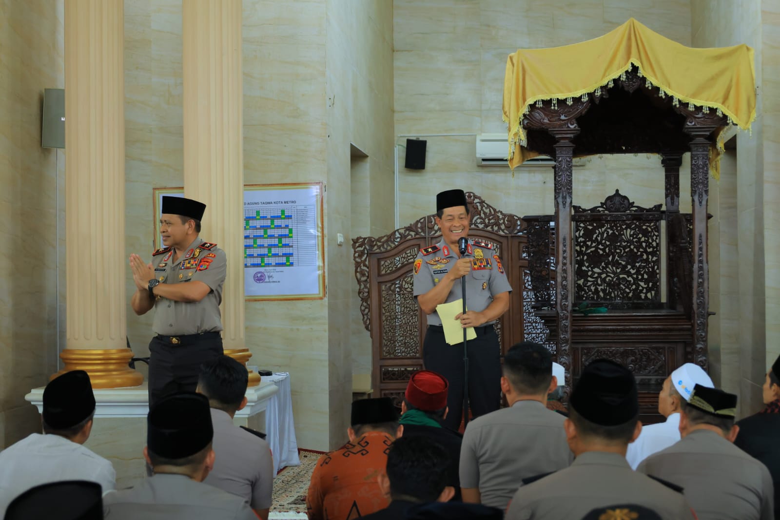 Kapolda Lampung Sambangi Kota Metro, Gelar Jumat Keliling dan Perkuat Sinergitas TNI-Polri di Makorem 043/Garuda Hitam
