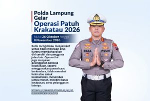 Polda Lampung Kerahkan 702 Personel dalam Operasi Patuh Krakatau 2026, Pelawan Arus Jadi Target Utama